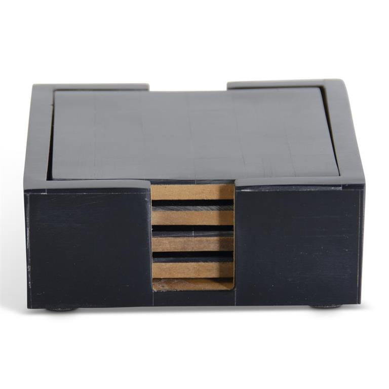 Coasters - Black Resin Tile