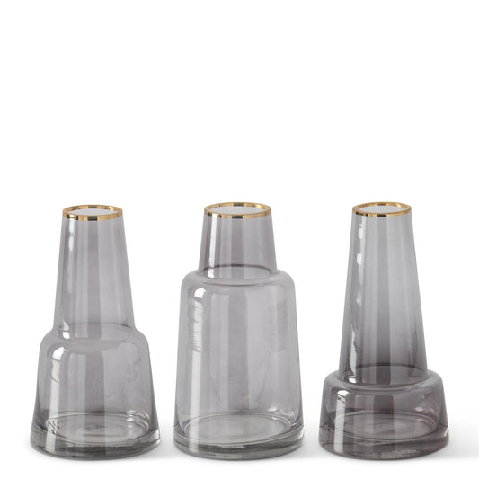 Glass Vase - Gray