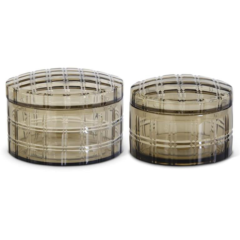 Sm Smoked Glass Canister