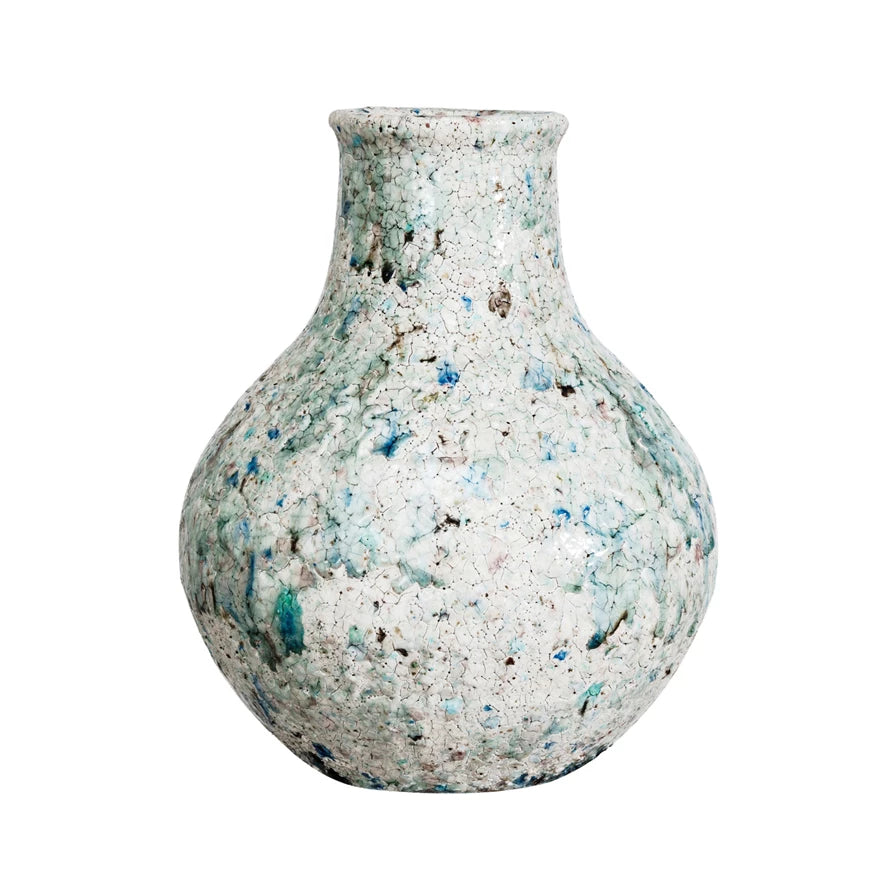 10” Round Vase - Blue