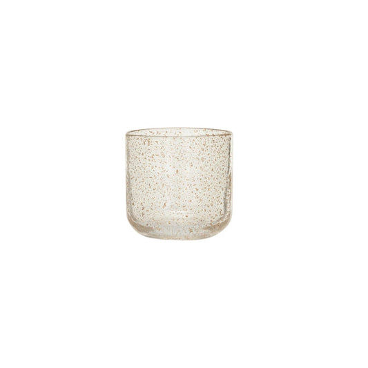 8oz Gold Speckled Drinking Glass
