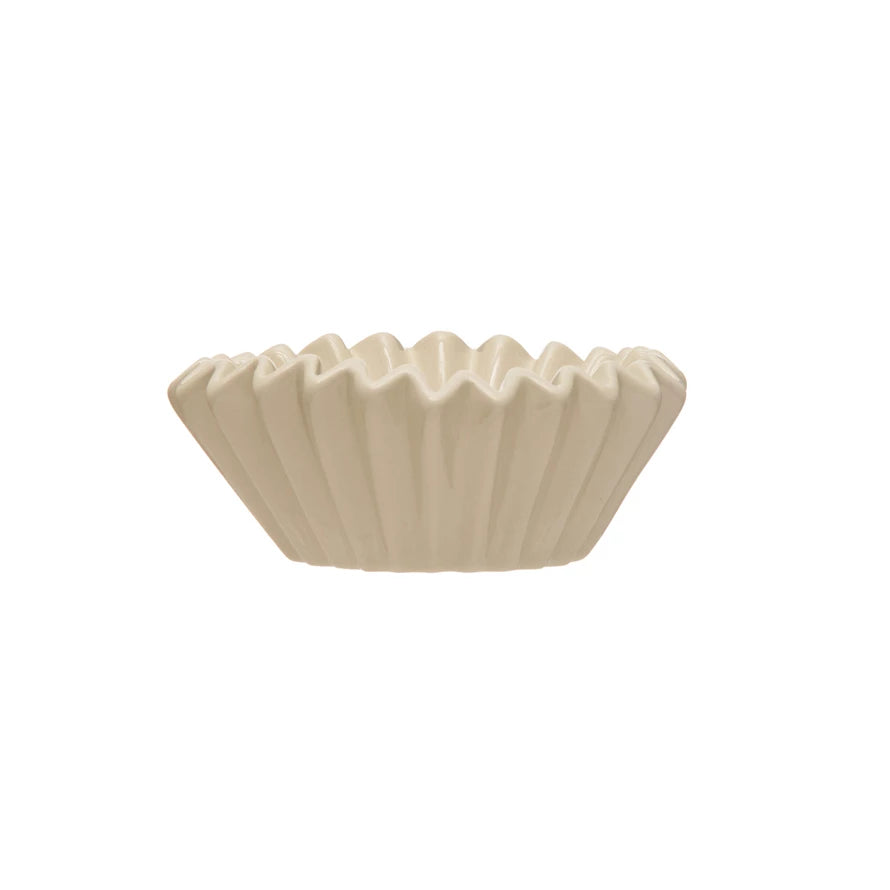 Stoneware Fluted Bowl Lg