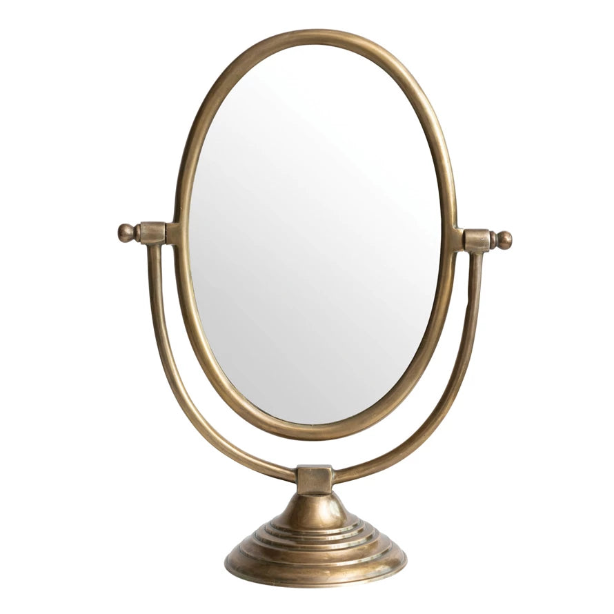 Antique Brass Framed Mirror