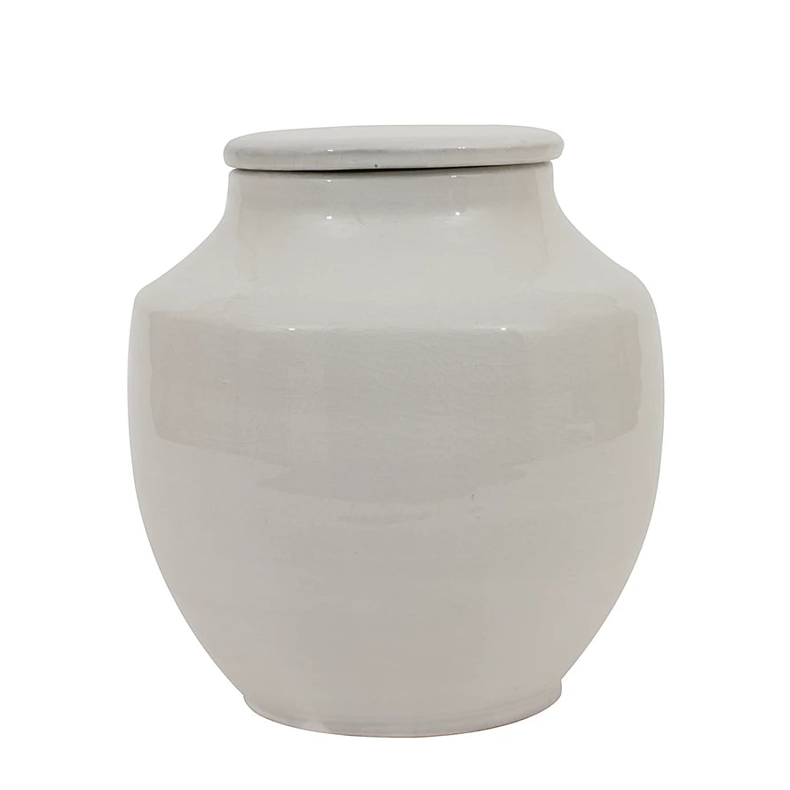 8” Cachepot White
