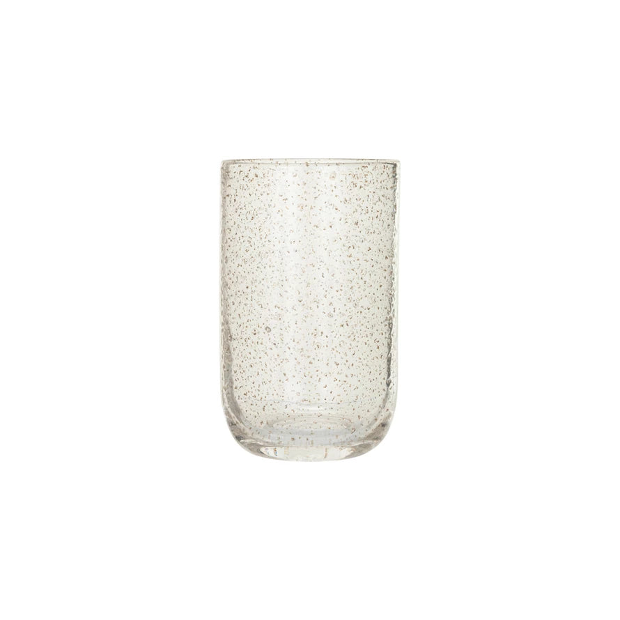 12oz Gold Speckled Drinking Glass