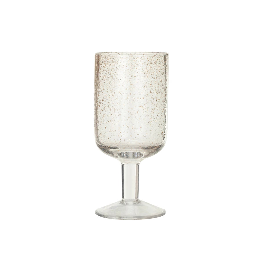 12oz Gold Speckled Wine Glass