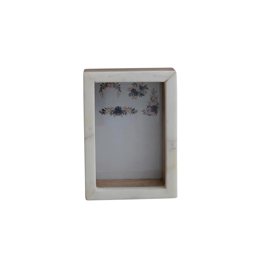 4x6 Marble & Wood Frame