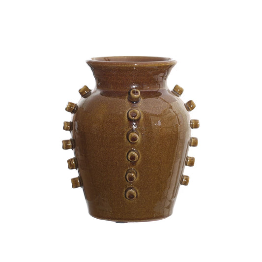 Lg Brown Terracotta vase