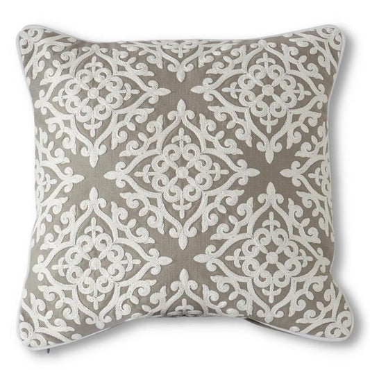 Grey Filigree Pillow