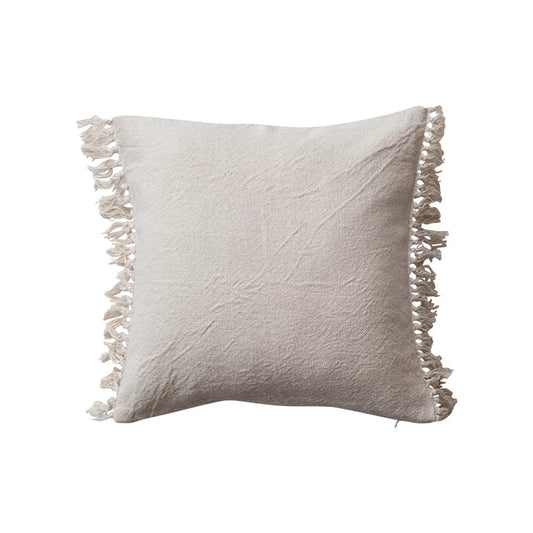 Natural Fringe Pillow