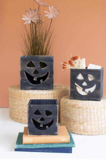 SM BLK JACK-O-LANTERN BOX