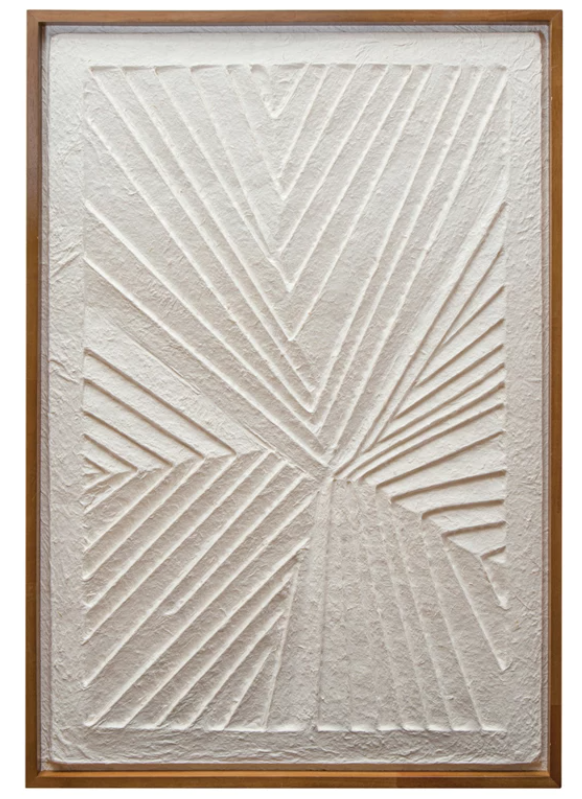 OAK WOOD FRAME PAPER DECOR