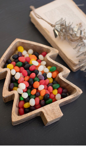 WOODEN CHRISTMAS TREE BOWL