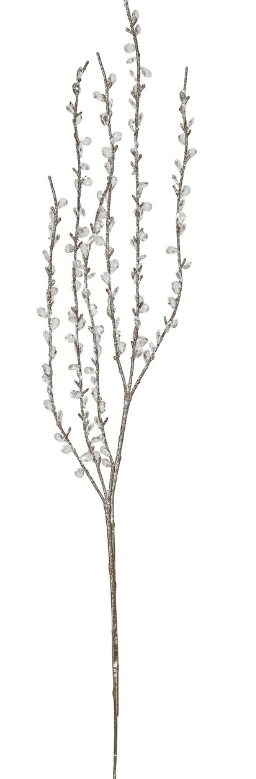 GOLD FAUX TWIG SPRAY W/GLITTER