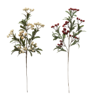 Faux Berry & Leaf Branch