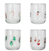 Drinking Glass w/ Holiday Image