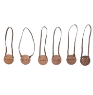 Leather & Cast Iron Engraved Bottle Tags