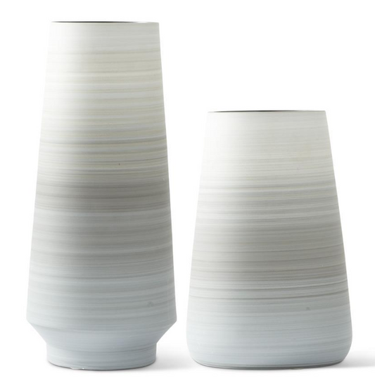 Striped Gray Ombre Vase - LG