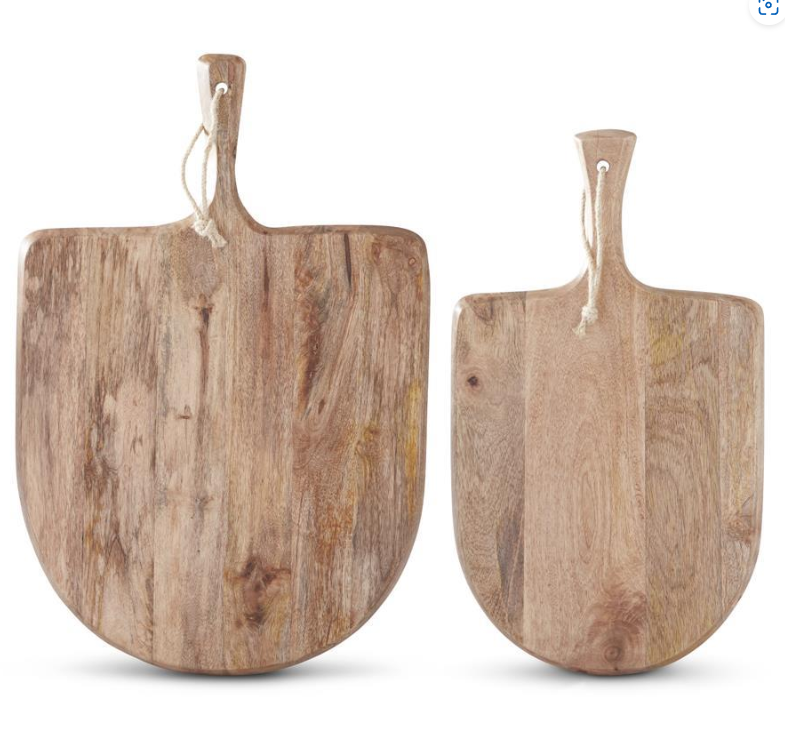 Mango Wood Rounded Cutting Board - A