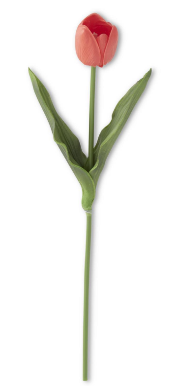 18.5" Coral Real Touch Tulip Stem