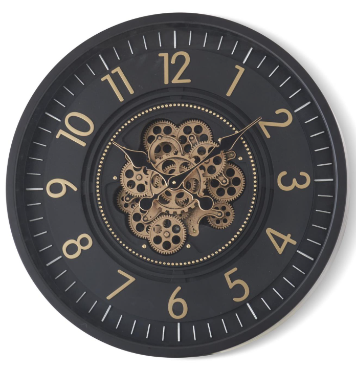 26" Black Gear Clock