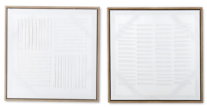 24" Framed Handcrafted Plaster Wall Art