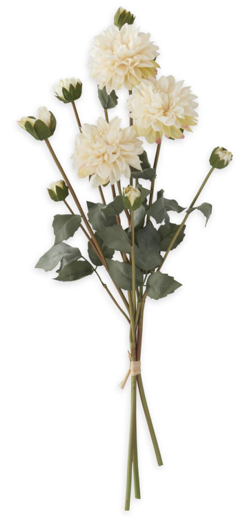 23" Cream Faux Dried Dahlia Bundle