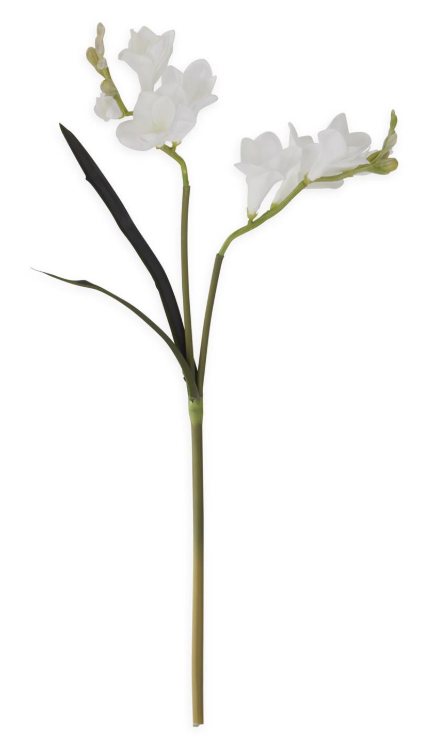 21" White Real Touch Freesia Stem