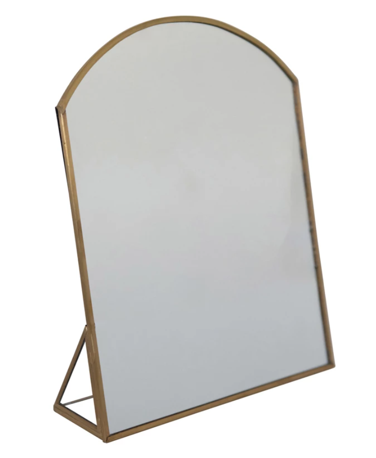 Gold Metal Framed Standing Mirror