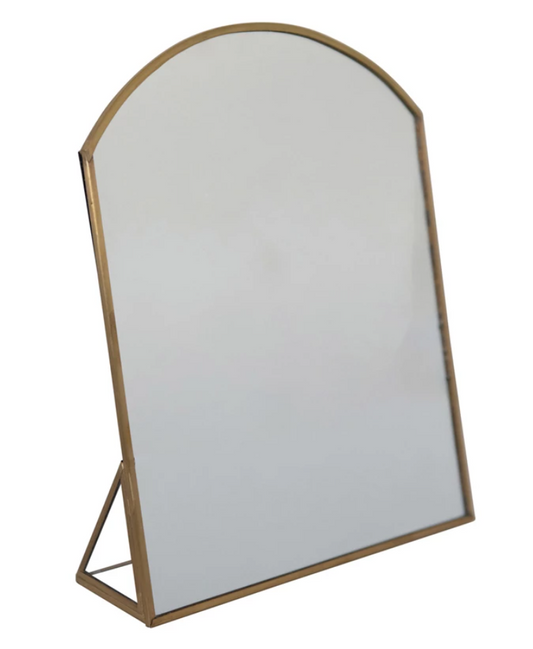 Gold Metal Framed Standing Mirror