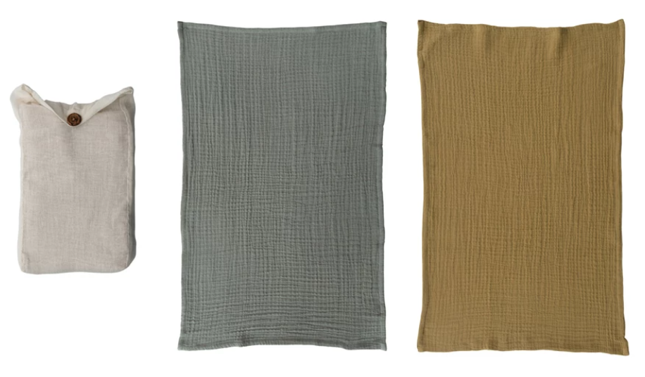 Cotton Tea Towels, Set of 2 in Bag