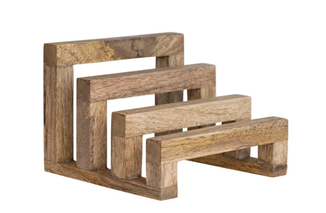 Mango Wood Stand w/ 3 Sections