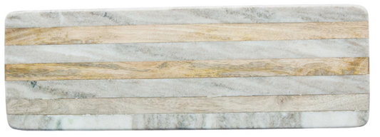 Marble & Mango Wood Board w/ Stripes