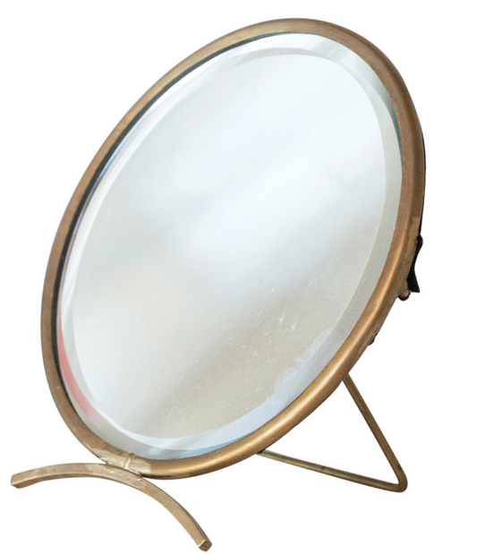 Folding Brass Mirror - ANTIQUE FINISH