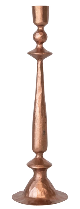 Hand-Forged Copper Cast Iron Taper Holder