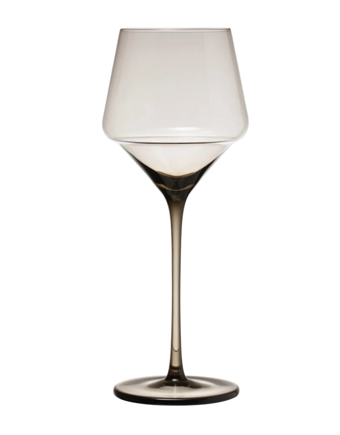 Smoke Grey Wine Glass