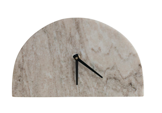 Half Circle Marble Mantel Clock