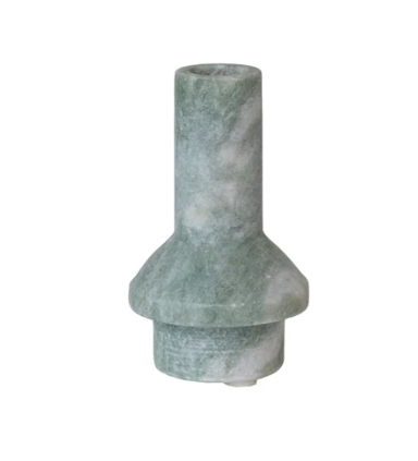 Marble Taper Holder "Green Melange"