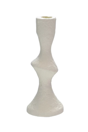 7" Ivory Cast Iron Taper Holder