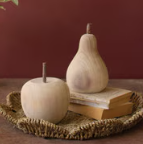 Carved Wood Apple & Pear