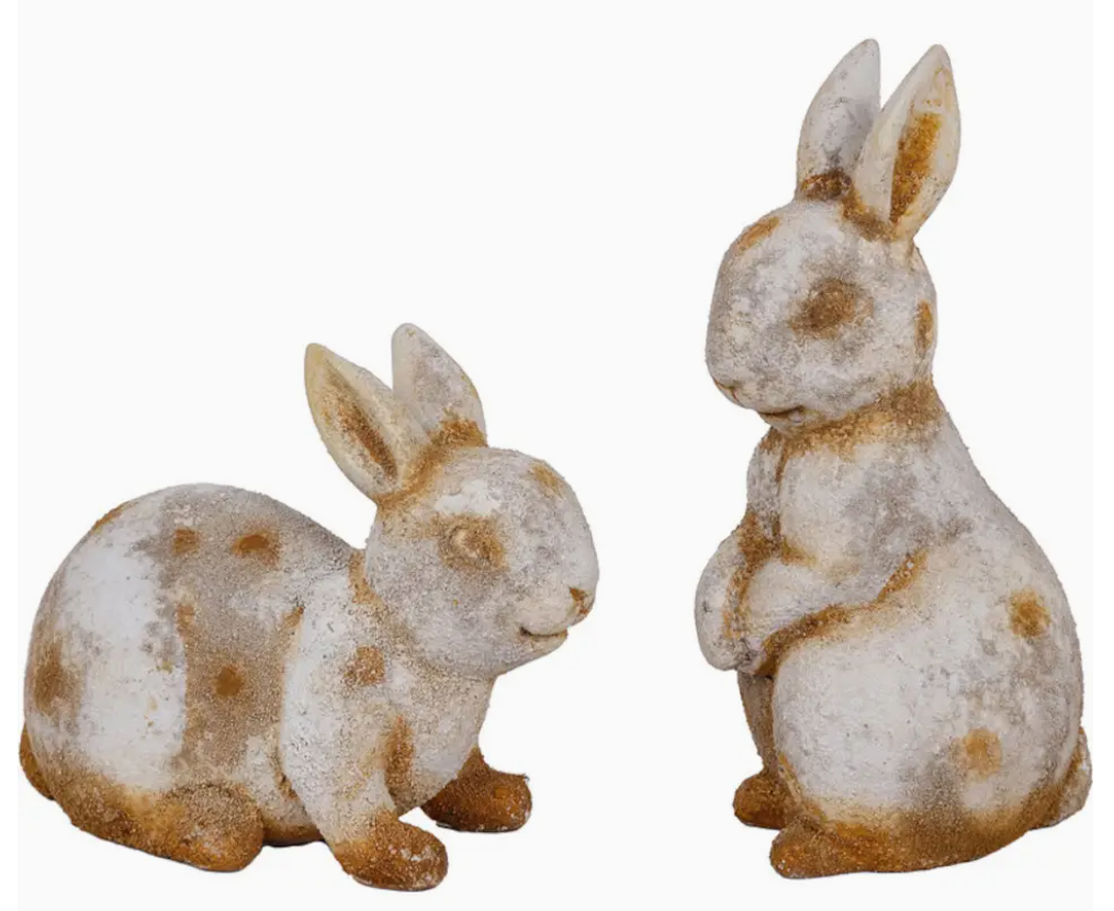 Resin Stone-Look Garden Bunny 2 STYLES