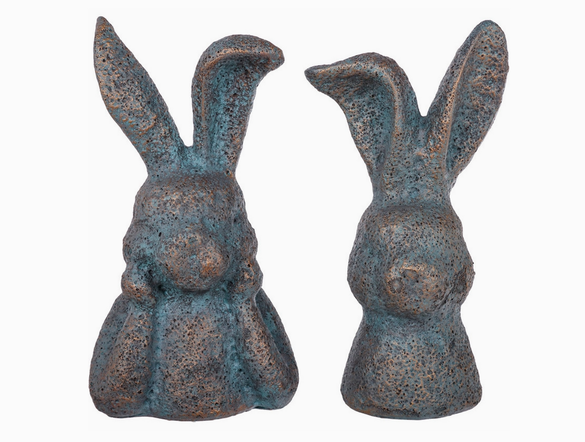 Resin Antique Bronze Bunny Head - 2 STYLES