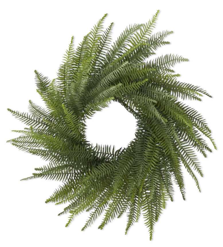 36" Fern Wreath on Vine Base