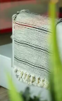 Grey Stripe Cotton Throw Blanket