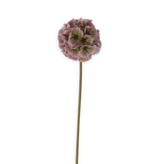 22" Light Purple Scabiosa Pod Stem