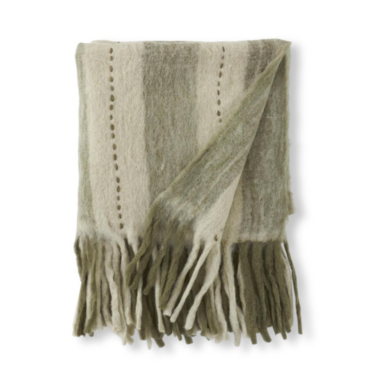 60" Handloom Woven Fringe Throw Blanket