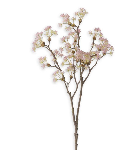 35" Pink Queen Anne Lace Branch