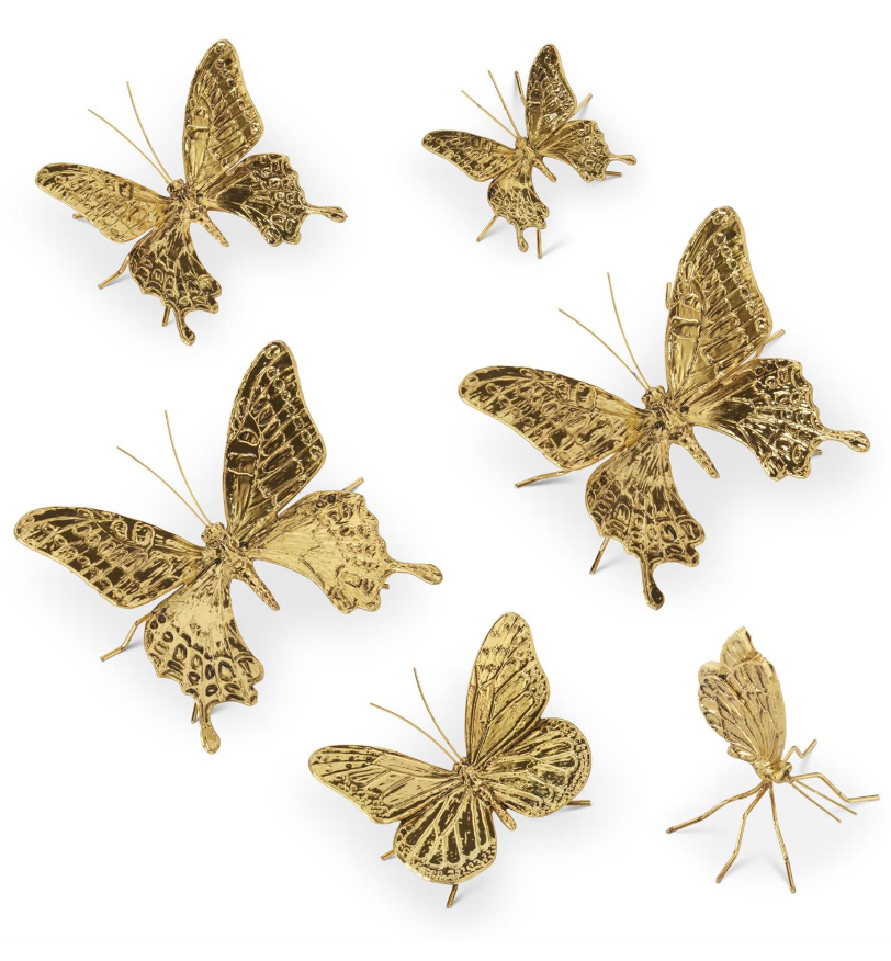 Gold Metal Butterfly - SM