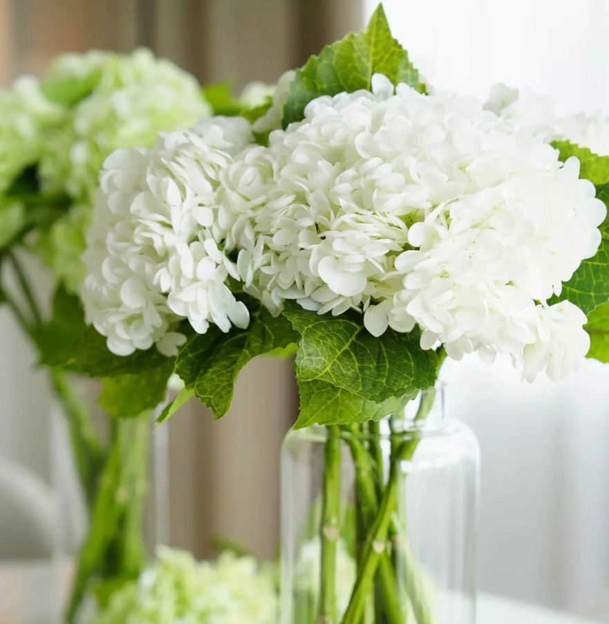 12.5" Real Touch Hydrangea Soft Ivory