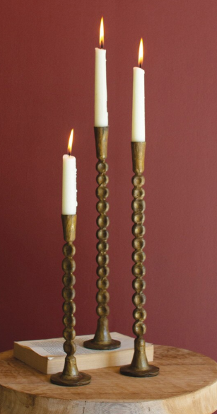 Antique Brass Taper Candle Holder - SM